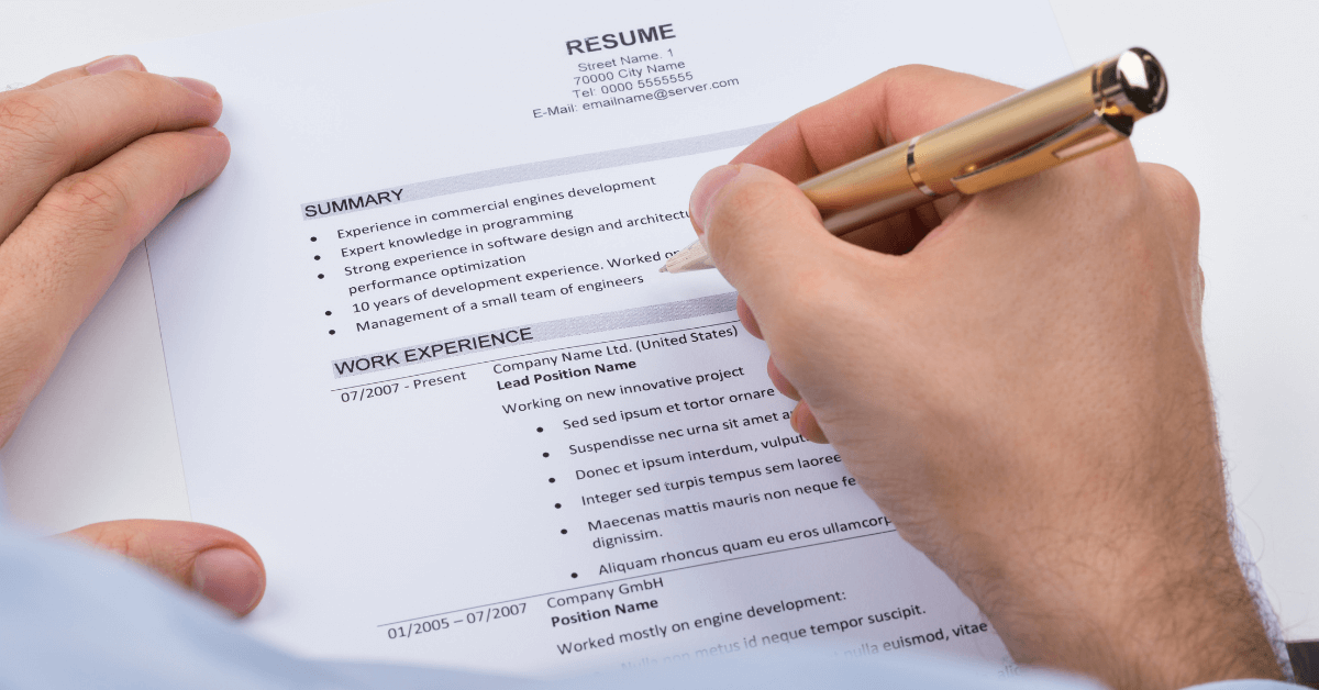 A Virtual Medical Scribe applicant proofreading and revising their resume.