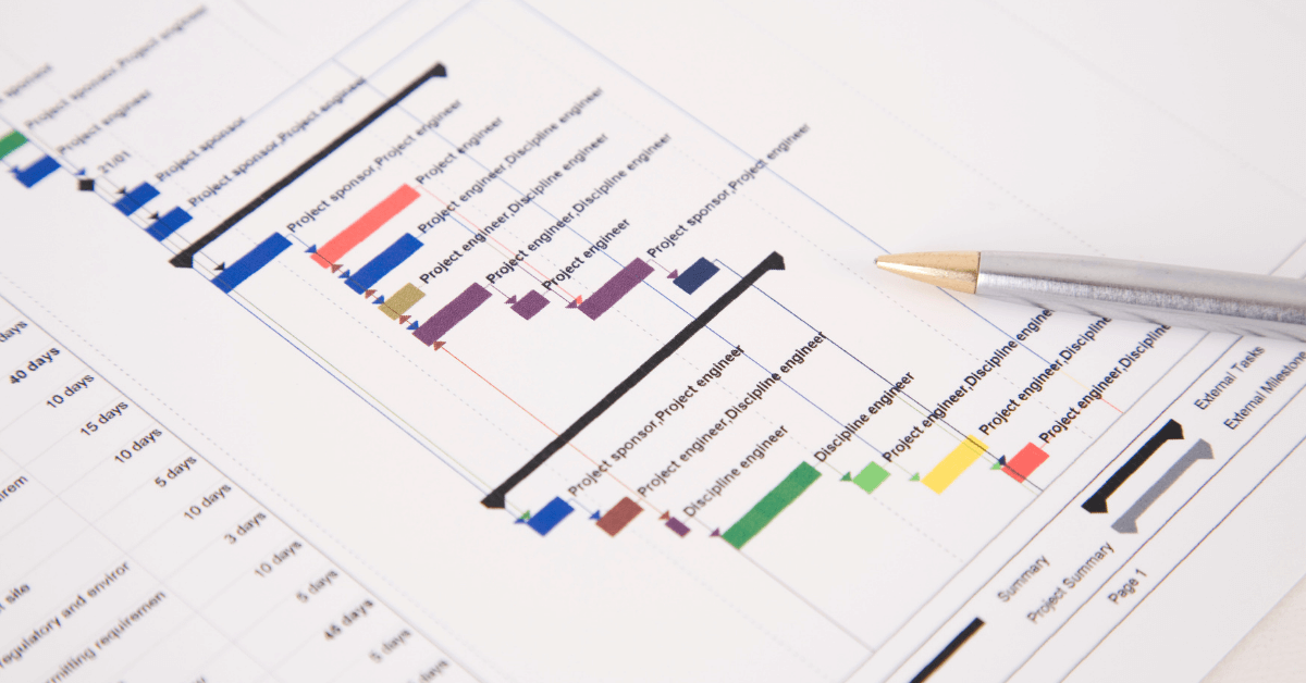Gantt Chart being one of the productivity techniques for remote workers.