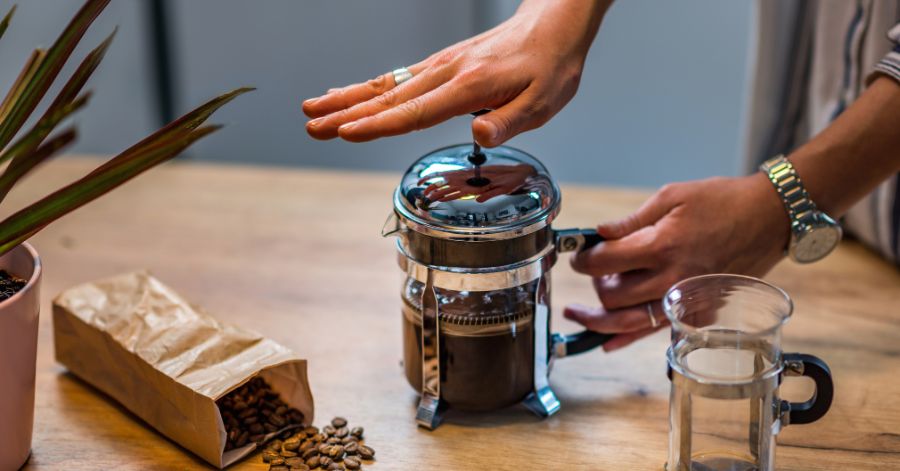 Enjoy the rich and bold flavor of French press coffee, perfect for your morning caffeine fix.