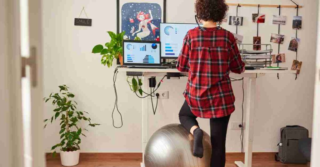 Desk exercises keep you moving and improve circulation while you work from home.
