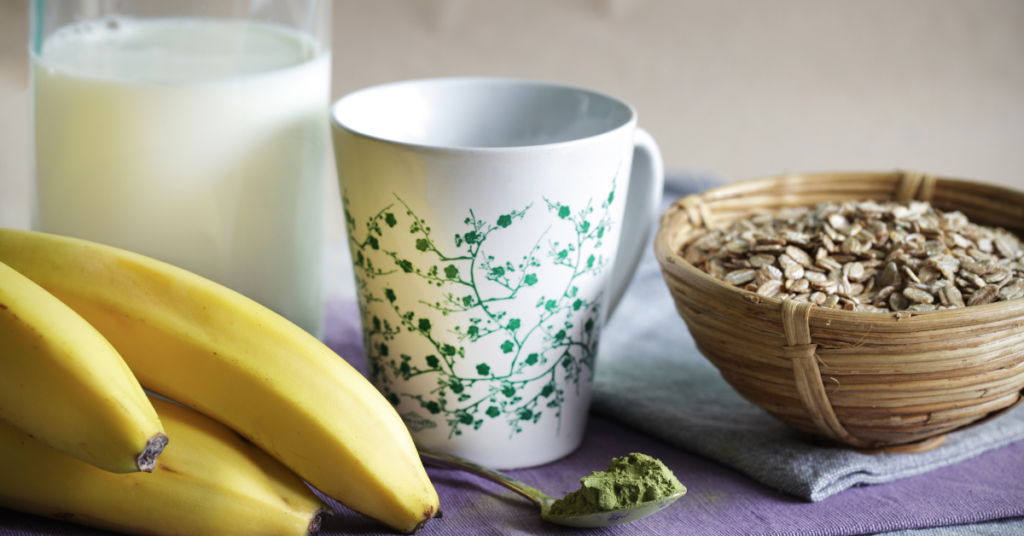 A protein-packed matcha recipe with banana for sustained energy during intense work sessions.
